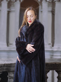 "Midnight Sovereign"- Black Mink Coat Classic Elegance