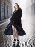 "Midnight Sovereign"- Black Mink Coat Classic Elegance