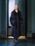"Midnight Sovereign"- Black Mink Coat Classic Elegance
