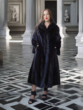 "Midnight Sovereign"- Black Mink Coat Classic Elegance