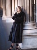 "Midnight Sovereign"- Black Mink Coat Classic Elegance