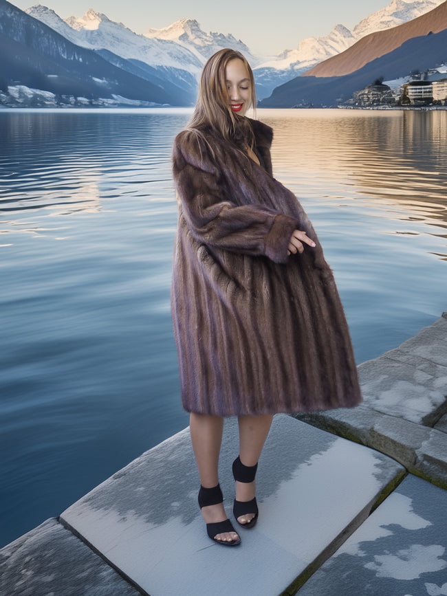 “The Alpine Kiss” — Demi Buff Mink Stroller with Detachable hood