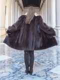 The Roman Whisper – Vintage Mahogany Mink Swing Coat L/XL
