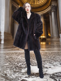 The Roman Whisper – Vintage Mahogany Mink Swing Coat L/XL