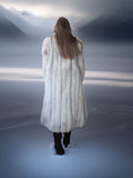 "Echo Glacier" – Blue Fox Full-Length Fur Coat S