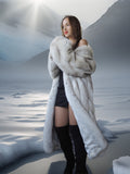 "Echo Glacier" – Blue Fox Full-Length Fur Coat S
