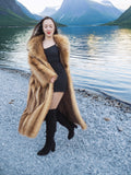 Red Raccoon Fur Coat Coats M
