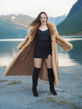 Red Raccoon Fur Coat Coats M