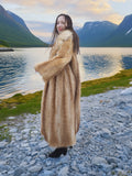 Red Raccoon Fur Coat Coats M