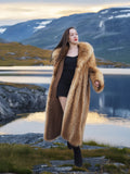 Red Raccoon Fur Coat Coats M