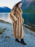 Red Raccoon Fur Coat Coats M