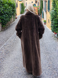 Gorgeous Sheared Beaver Fur Coat Full Length 54" M