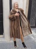 Vintage Pastel Canadian Brown Mink Fur Coat L/XL