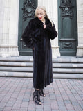 Black Mink Fur Coat Coats M Excellent