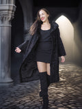 "The Black Mirage" – Lamb Swakara Coat with Mink Fur Collar S/M