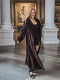 The Contessa – Long Mahogany Mink Fur Coat Modern Classic