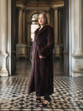 The Contessa – Long Mahogany Mink Fur Coat Modern Classic
