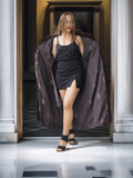 The Contessa – Long Mahogany Mink Fur Coat Modern Classic