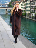 Dark Mahogany Brown Vintage Mink Fur Coat Coats M P