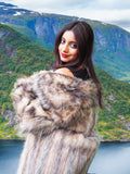 Possum Fur Coat Coats Large Plush Shawl Collar M