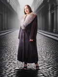 The Château Whisper – Vintage Dior Mahogany Mink Fur Coat with Crystal Fox Collar