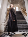 The Château Whisper – Vintage Dior Mahogany Mink Fur Coat with Crystal Fox Collar