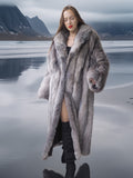Wild Aurora - Indigo Fox Coat 51" Length