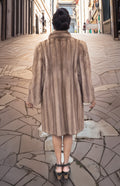 Pastel Light Brown Mink Fur Coat Coats M