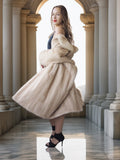 “La Sirène” —  Golden Pearl Mink Fur Coat
