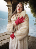 “La Sirène” —  Golden Pearl Mink Fur Coat