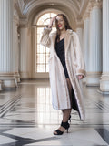 Via Veneto – Cream Sheared Beaver Fur Coat, Couture Finish