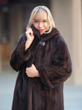 Canada Majestic Dark Ranch Black Mink Fur Jacket Coat S/M
