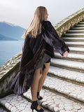 "Black Venus"- Black Mink Coat with Dramatic Sweep and Sculpted Collar
