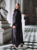 "Black Venus"- Black Mink Coat with Dramatic Sweep and Sculpted Collar