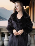 "Black Venus"- Black Mink Coat with Dramatic Sweep and Sculpted Collar