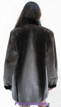 Phantom Sheared Beaver Fur Coat/Bomber M - Purple Shoshana Furs
