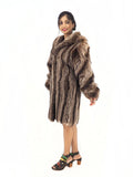 Raccoon Fur Coat Coats With Hood Made in Canada S