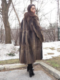 Reversible Raccoon Fur Coat Coats For Men M/L 47" Long