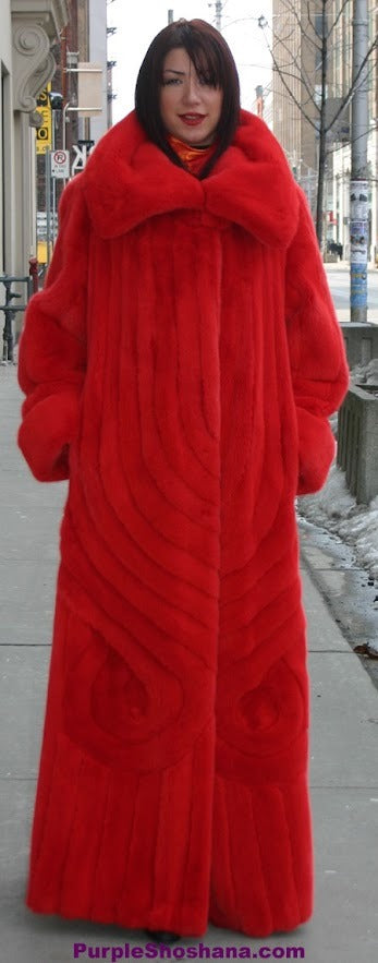 Red mink coat