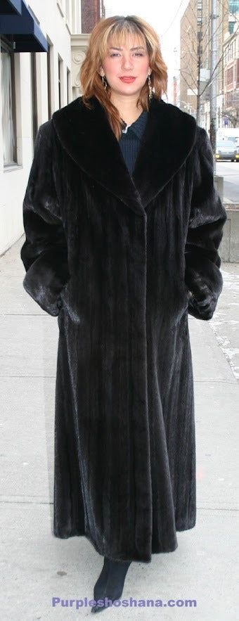 NAFA black mink coat