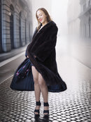 "Midnight Sovereign"- Black Mink Coat Classic Elegance