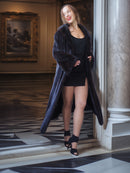 "Midnight Sovereign"- Black Mink Coat Classic Elegance