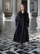 "Midnight Sovereign"- Black Mink Coat Classic Elegance
