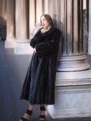 "Midnight Sovereign"- Black Mink Coat Classic Elegance