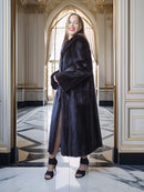 "Midnight Sovereign"- Black Mink Coat Classic Elegance