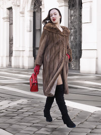 The Hollywood Stroll – Vintage Pastel Canadian Mink Fur Coat (S/M)