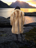 Designer Golden Island Red Fox Fur Jacket Jackets Stroller L/XL