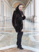 The Roman Whisper – Vintage Mahogany Mink Swing Coat L/XL