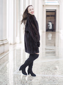 The Roman Whisper – Vintage Mahogany Mink Swing Coat L/XL