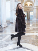 The Roman Whisper – Vintage Mahogany Mink Swing Coat L/XL